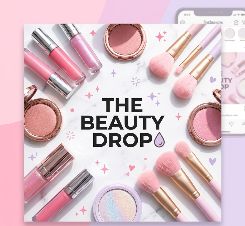 Sélection de pépites beauté The Beauty Drop : gloss, blush et pinceaux pour un look glowy.